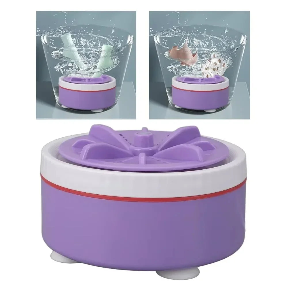 Portable USB Mini Washer Compact Turbine for Underwear & Socks with 3 Adjustable Speeds Space-Saving Design for Dorms & Travel