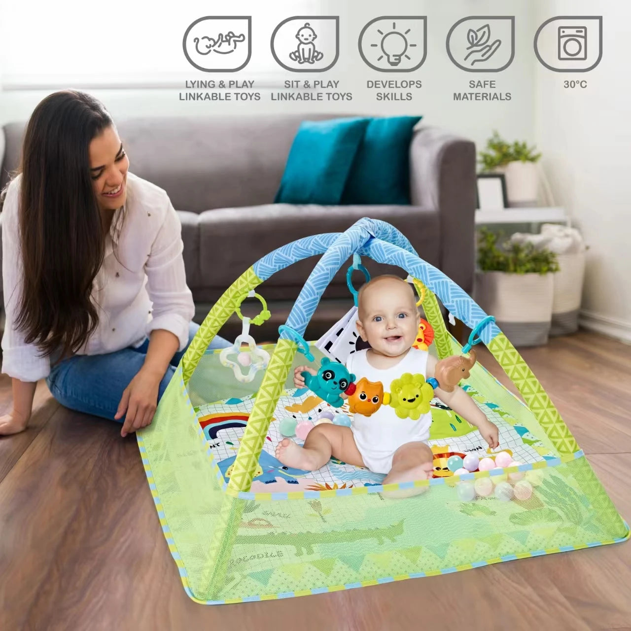 Multifunctional Baby Fitness Frame Baby Play Gym Play Mat Crawling Game Blanket Newborn Fitness Rack Toddler Mat Baby Toys Gift