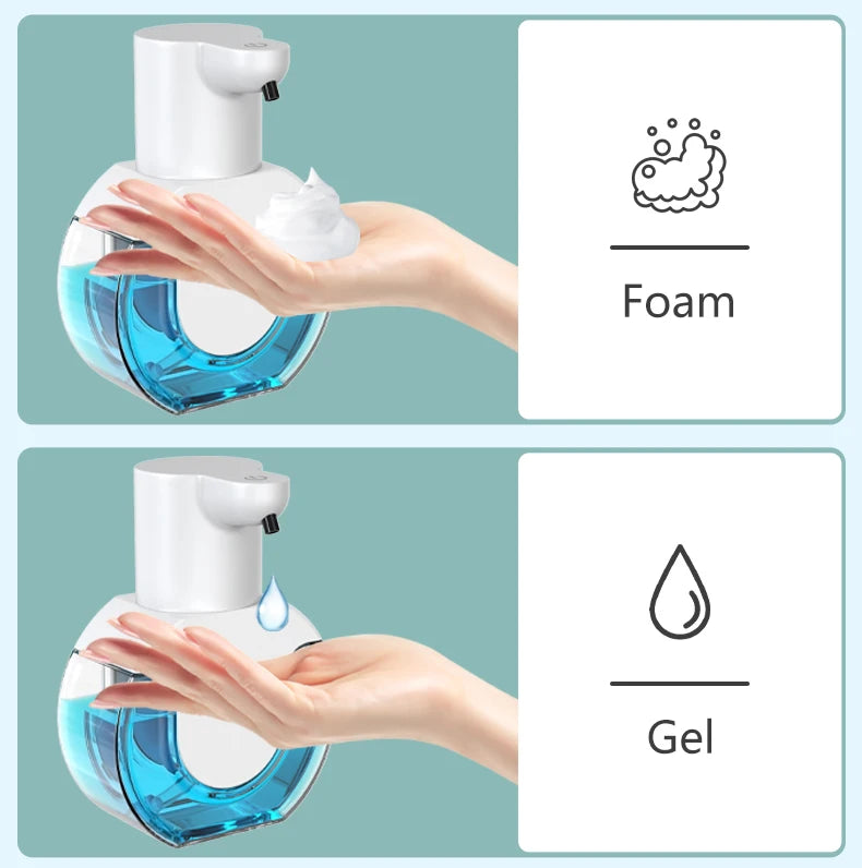 Soap Dispensers Touchless Automatic Foam Bathroom Smart Washing Hand Machine with USB Charging White High Quality ABS Material