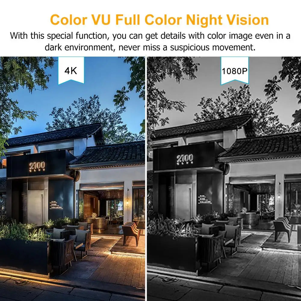 Hikvision 8MP Camera DS-2CD2387G2P-LSU/SL 4K Turret Panoramic ColorVu Color Night Built-in Mic Speaker Strobe Light Audio Alarm