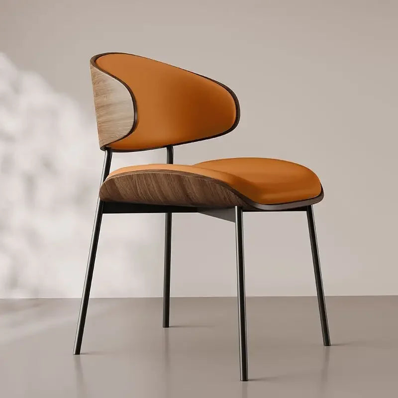 Living Room Dining Chairs Leather Chair Soft Modern Cafe Home Nordic Chaises salle manger luxury Minimalist Home Furniture