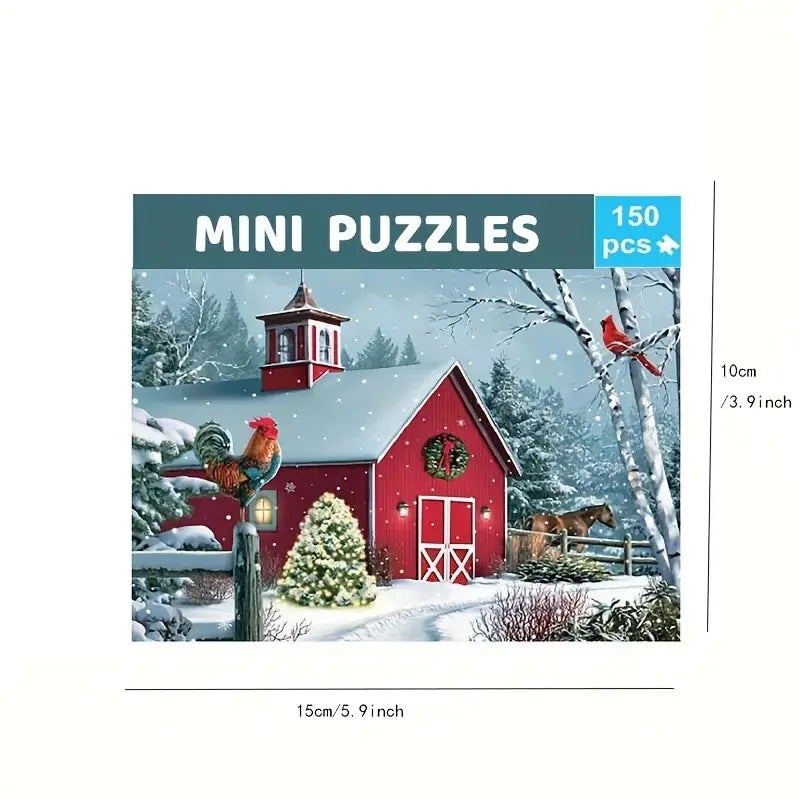 150pcs Test Tube Puzzle Strolling In The Rain Mini Travel Puzzle Gift Christmas House Paris Tower New Year