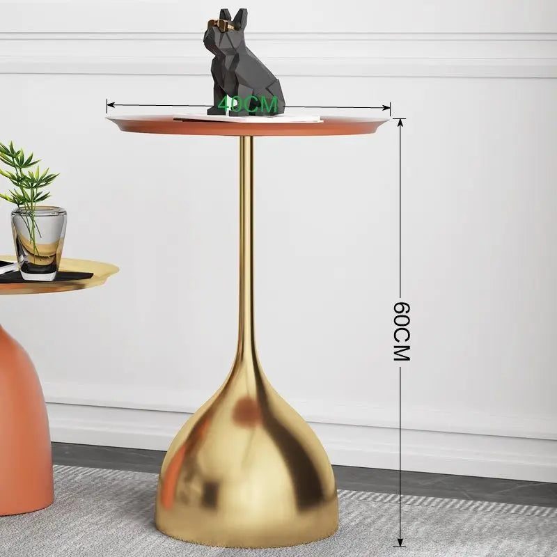 Creative Living Room Side Table Wrought Iron Small Coffee Table Balcony Tea Table Modern Simple Round Living Room Side Tables