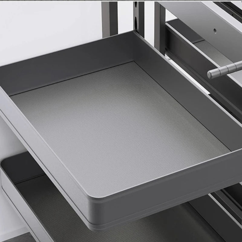 Sliding Kitchen Cabinet Storage Metal Cabinets Organizers Large Removable Spice Drawer Household Narrow Auxiliary Furniture