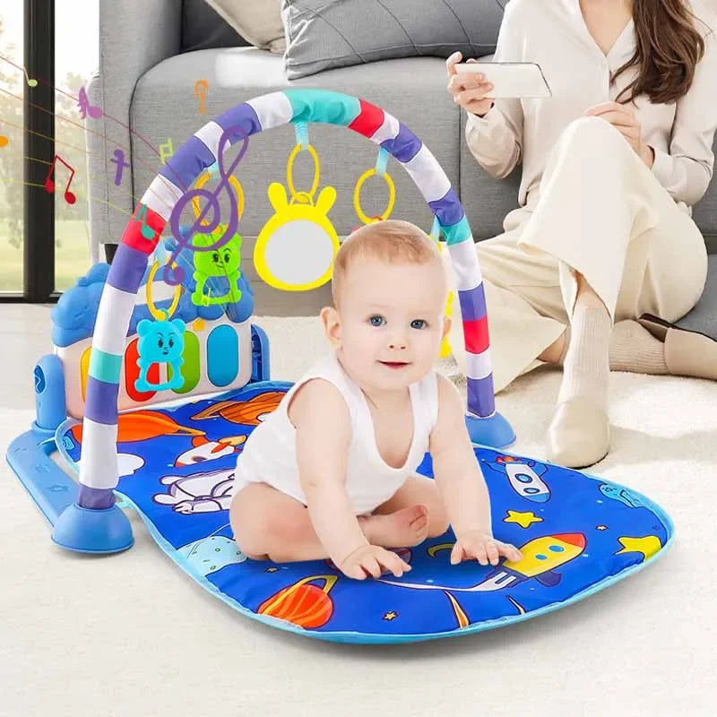 Baby Activity Gym Rack Newborn Musical Pedal Piano Toys Activity Play Mat Infant Tummy Time Mat 0-36 Months Boy Girl Gifts