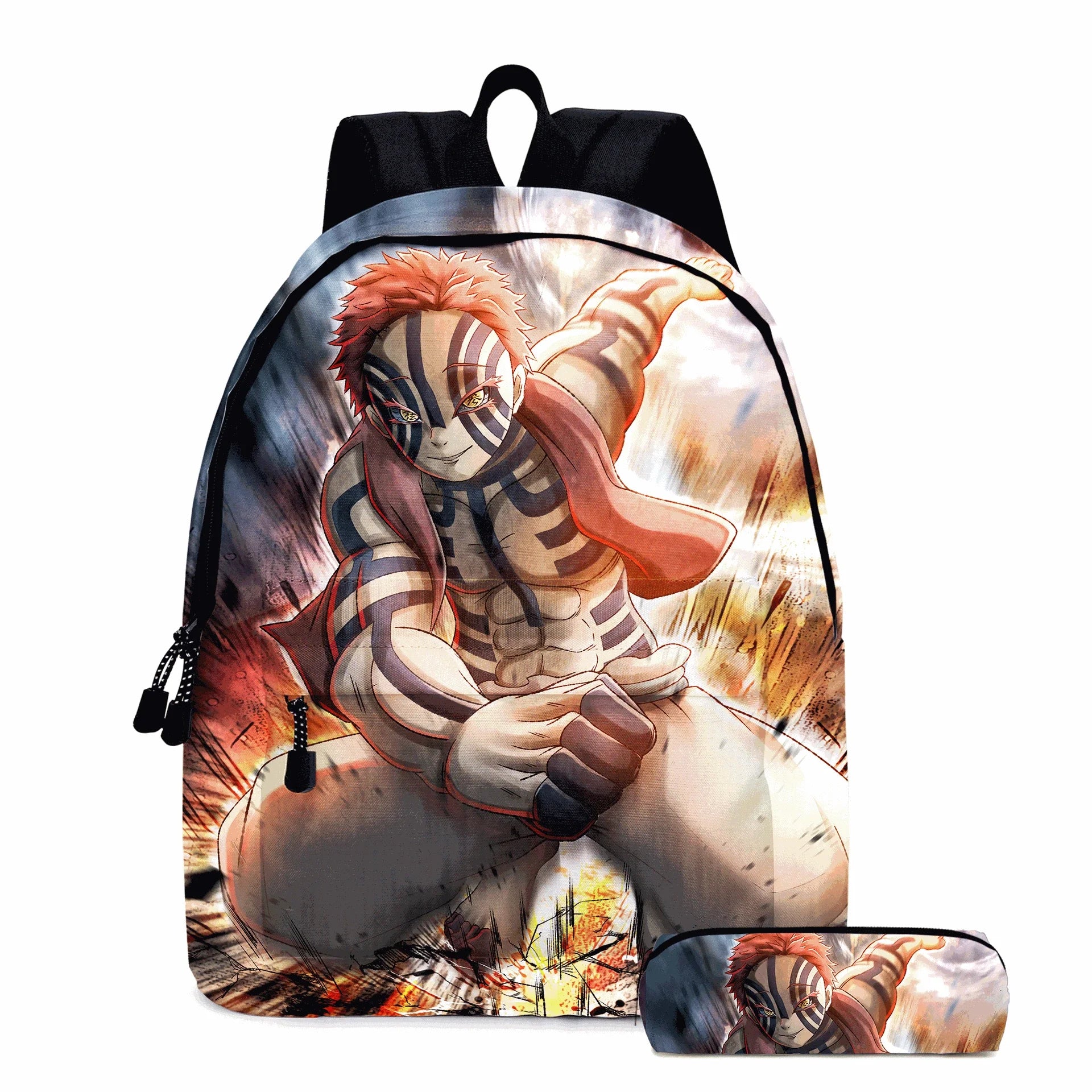 Demon Slayer Nezuko Backpacks 2pcs Girls School Bags Kimetsu No Yaiba Kids Anime Bagpacks Female Male Bookbag Gifts