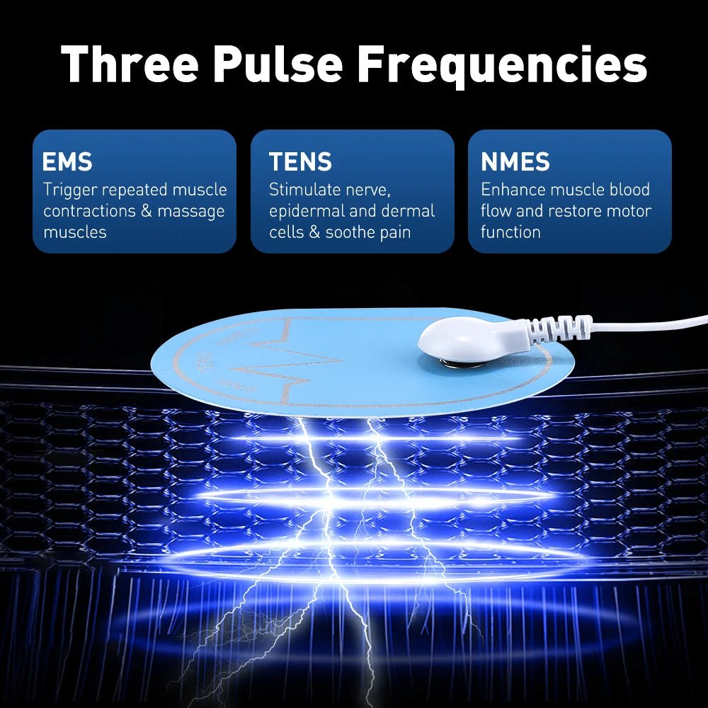 EMS NMES TENS Electronic Boday Massager Muscle Stimulator 18 Modes 30 Intensity Full Body Massager Relax Slimming Machine