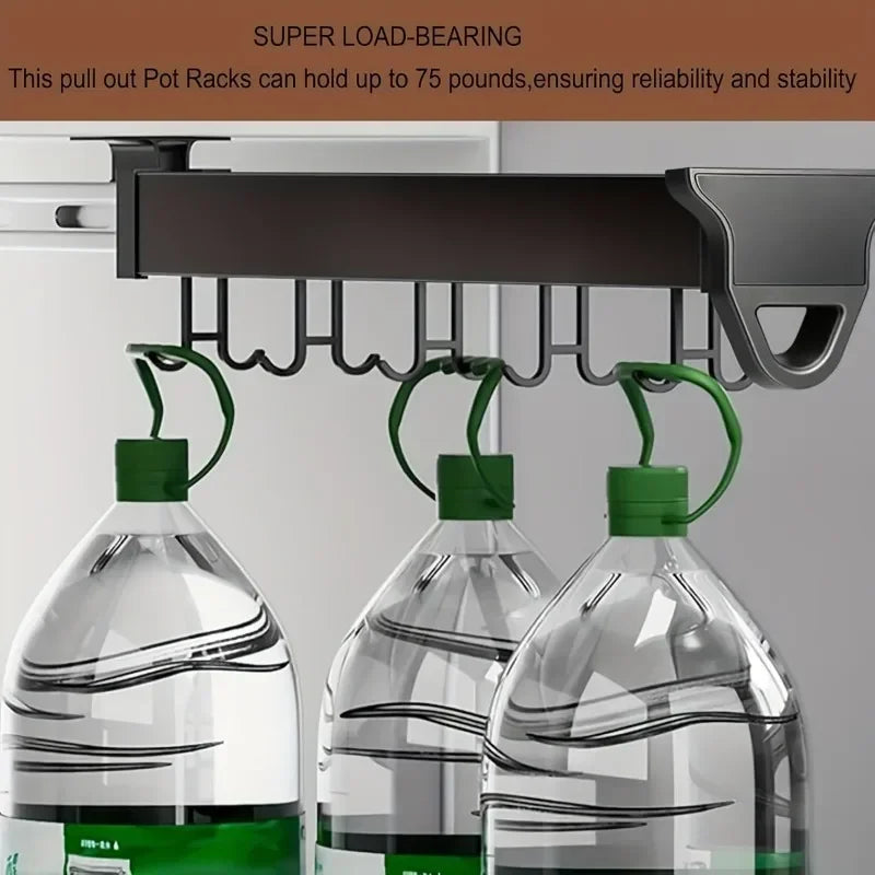 ZEXEF Pull Out Pot and Pan Storage Rack Organizer Kitchen Cabinet Push-Pull Pot Locker Push-Pull Rack Kitchen Organizer