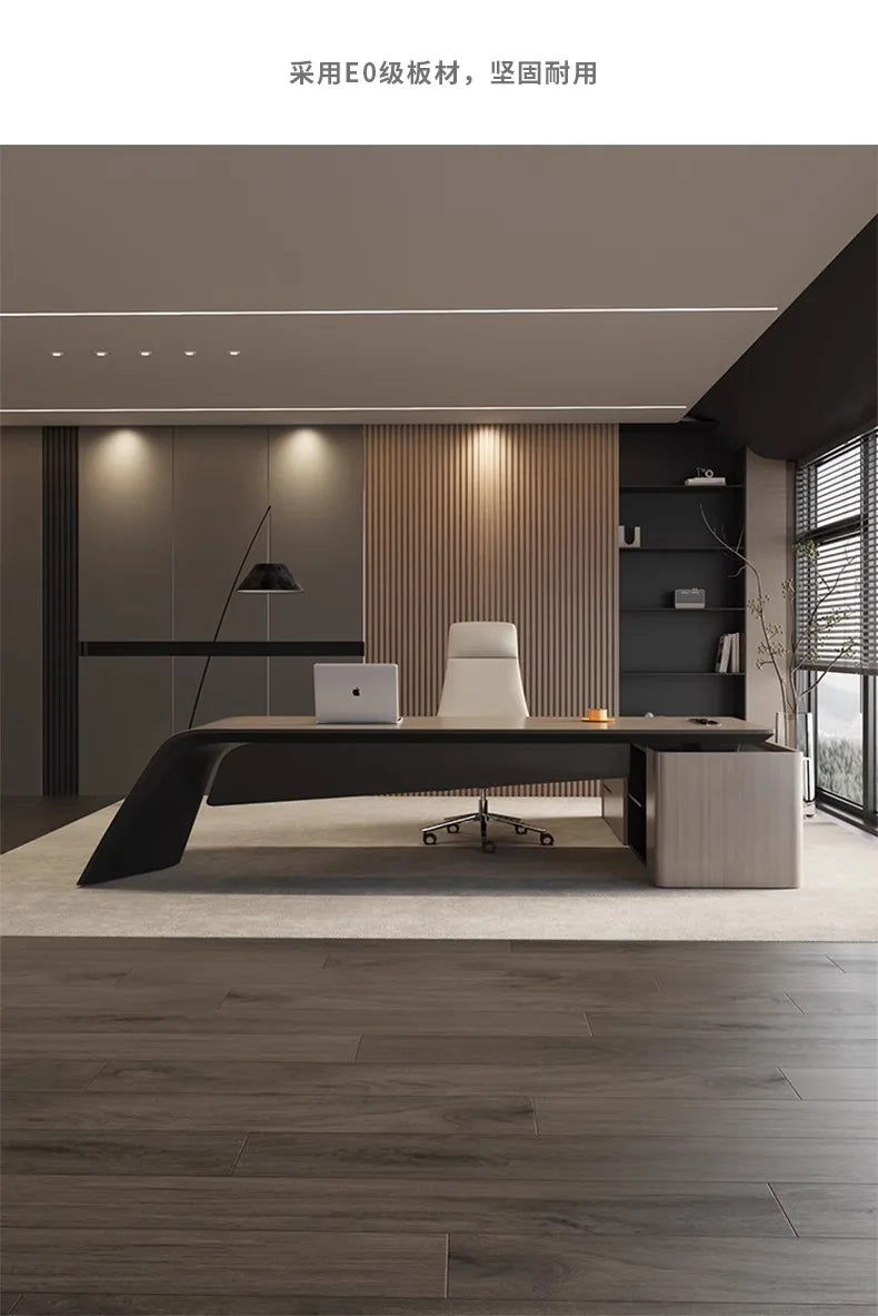 Designer Storage Office Desk Executive Modern Wooden L Shaped Office Desk Organizer Height Large Mesa Escritorio Furniture