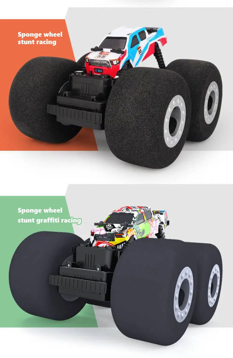 RC Car Stunt Drift Soft Big Sponge Tires Buggy Vehicle Model Radio Controlled Machine Remote Control Toys For Boys Gifts Indoor