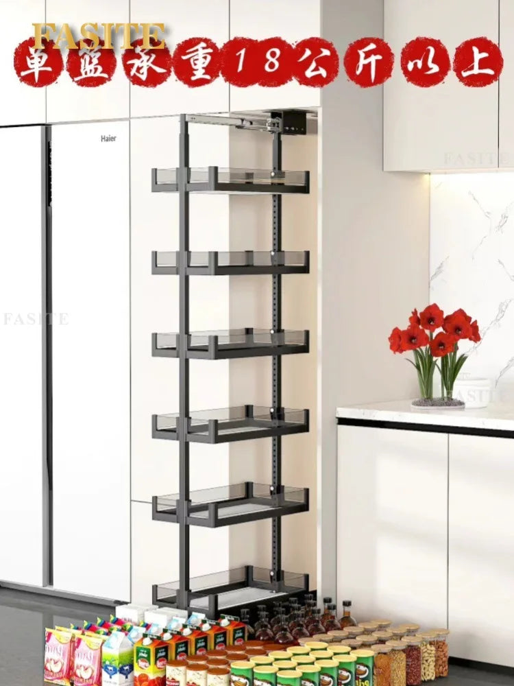 Tall Cabinet Big Monster Storage Kitchen Cabinet Slide Rail Snack Drawer