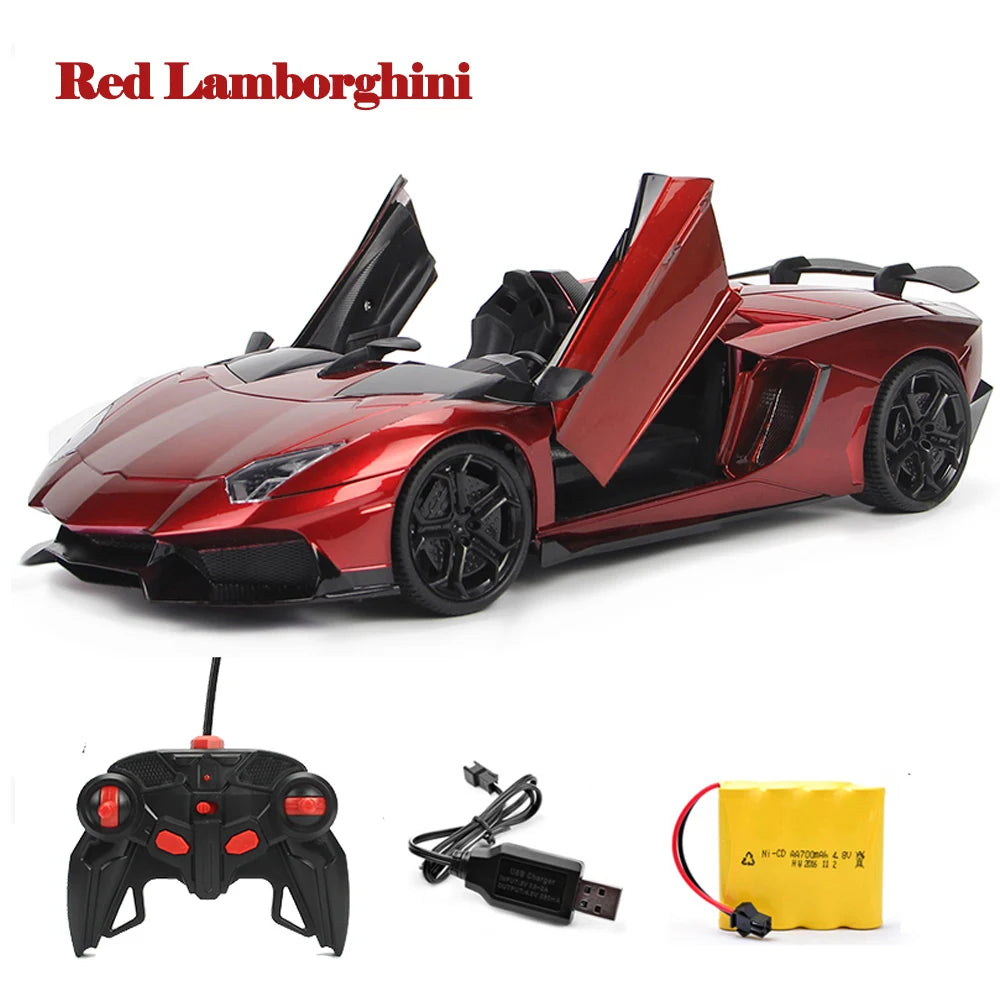 1:14 Scale Remote Control Car With Scissor Doors 4 channels RC Car Radio Controlled Auto Machine Toys Gift for Kids Boys Adults