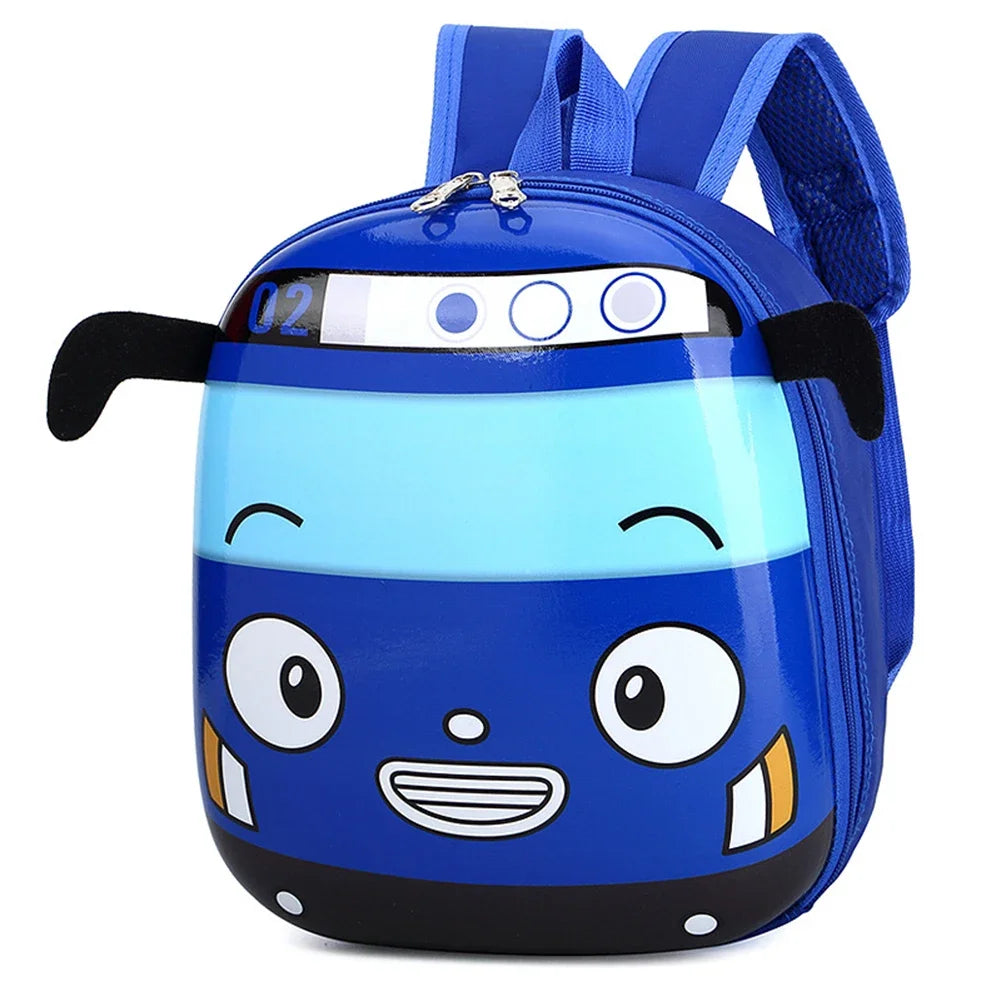 Cute 3D Cartoon Bus Kindergarten Children School Bag Backpack Girls Boys Satchel