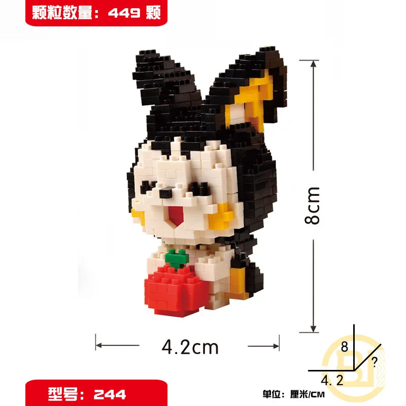 DIY Pokemon Blocks Small Cartoon Mini Building Block Pikachu Charizard Eevee Mewtwo Anime Assemble Action Model Dolls Toys