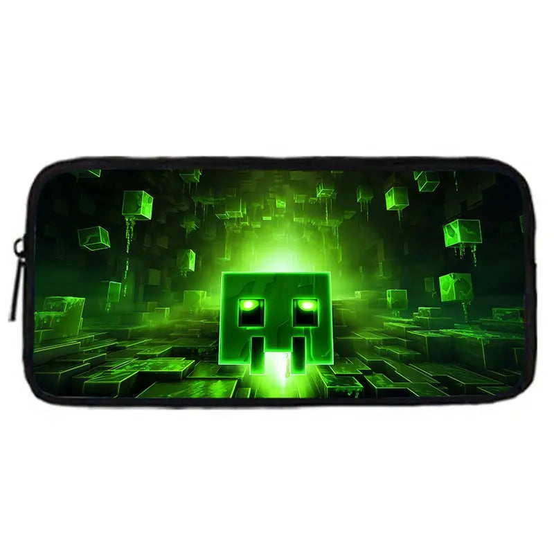 Child School Backpack Game Mine World M-MINE-CRAFTES with Lunch Bags ,Pencil Bags ,School Bags for Boys Girls Best Gift