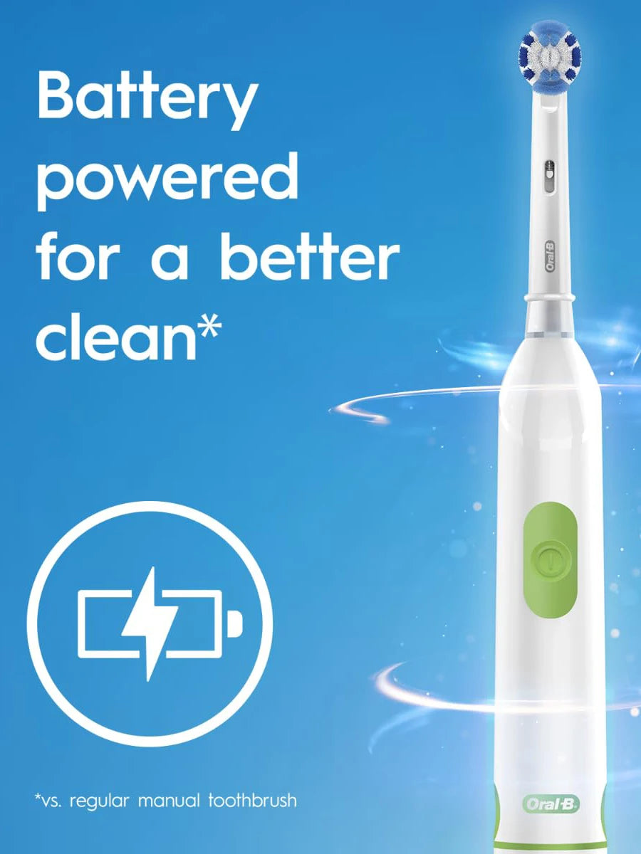 Oral B Rotation Electric Toothbrush AA Battery 7600 Rpm Cross Action Cleaning Teeth Tooth Brush with Brush Refills