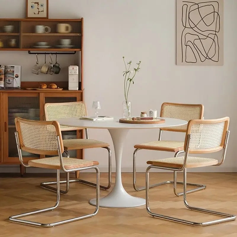 Kitchen Rattan Nordic Dining Chair Cesca Wooden Salon Design Ergonomic Dining Chair Modern Luxury Cadeira Home Furniture WK50DC