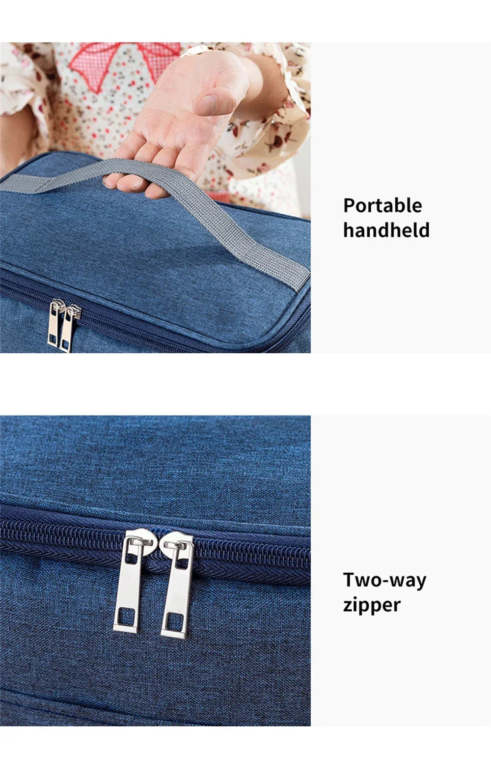 2024 New Portable Lunch Bag Food Thermal Box Waterproof Office Cooler Lunchbox With Shoulder Strap Insulated Case