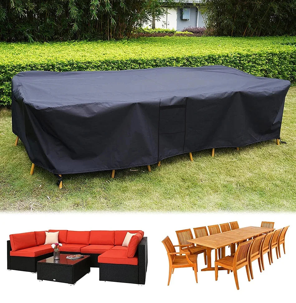 420D HEAVY DUTY Outdoor Garden Furniture Cover for Sofa Table Chair Patio Waterproof Wind-Proof Anti-UV Against Rain Snow