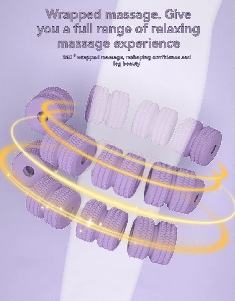 Relax Ring Clamp Leg Massager 360°All-Round Massage 28 Wheel Body Massager Relief Fatigue Roller Massage Calf Muscle Relaxer