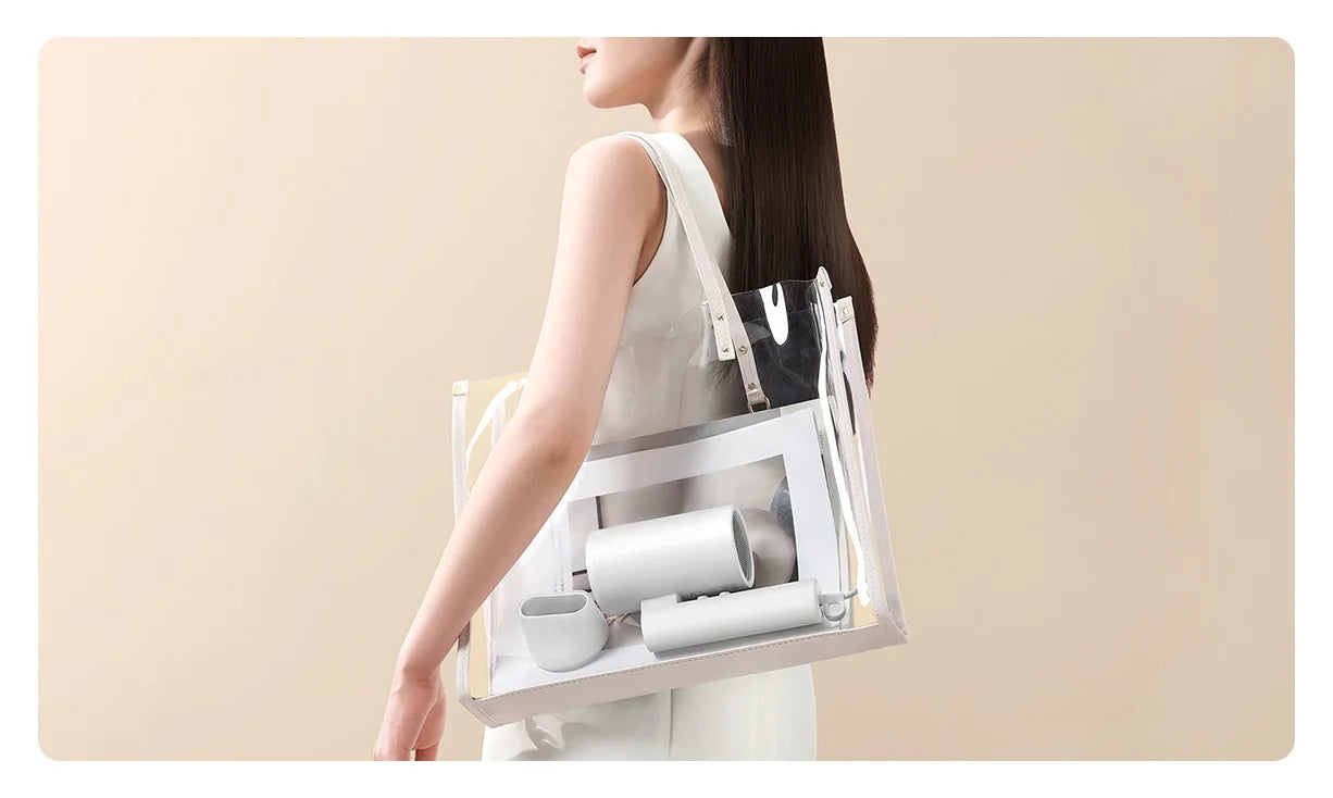 XIAOMI MIJIA H101 Portable Hair Dryer – 1600W,Foldable,50M Negative Ions,15m/s Airflow,Dual Heat & Speed Modes,220V With adapter