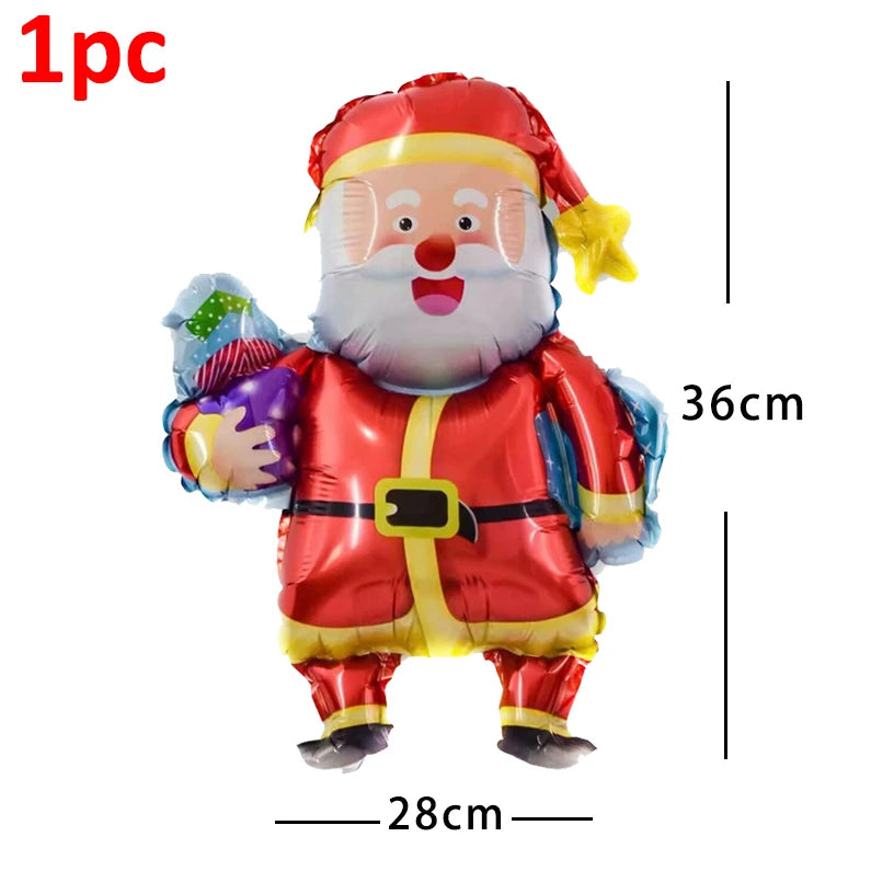 119cm Large Santa Claus Aluminum Foil Balloon for Christmas Party Decorative Supplies New Year 2025 Decor Gifts