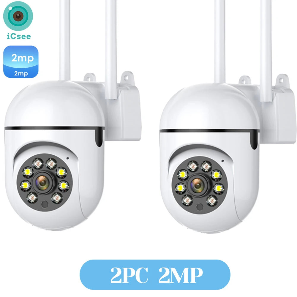 4MP Wifi Camera Outdoors 2K HD Security PTZ IP Camera AI Auto Detect Tracking Indoor Baby Night Color Camera Surveillance ICSee