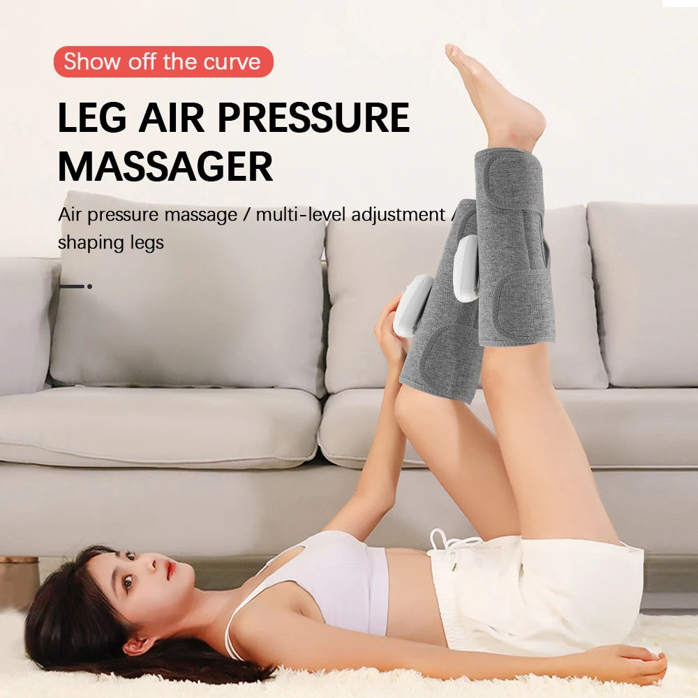 Electric Leg Massager Air Compression Calf Massage Relax Leg 3 Modes 360° Air Pressure Air Bag Leg Massage Rechargeable