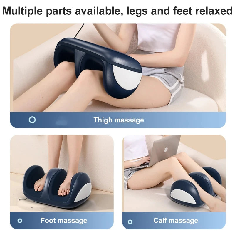 Super Big Electric Leg Massager Smart Heated Calf Massage Shiatsu Kneading Machine Roller Foot Muscle Remote Control Relaxation