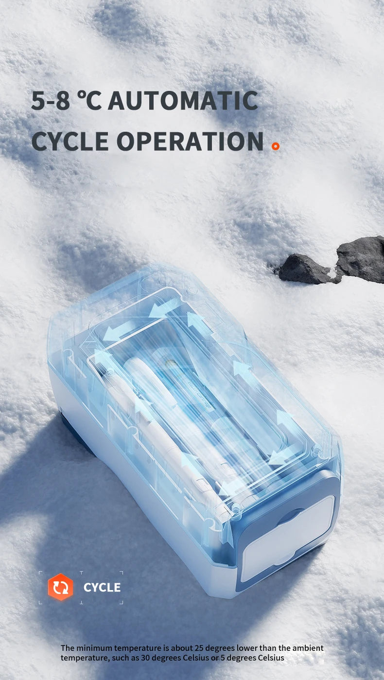 7800mAh High Quality Rechargeable Insulin Cooler Mini Fridge Portable Medical Refrigerator 5-8°C with Crossbody Bag for Travel