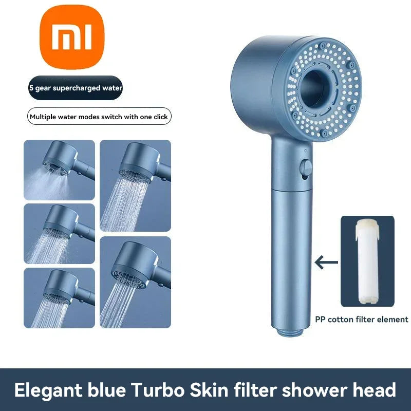 Xiaomi 5-Modes Shower Heads High Pressure Mijia ShowerHead Set Portable Rainfall Faucet Tap Bathroom Bath Home Bathroom Upgrade