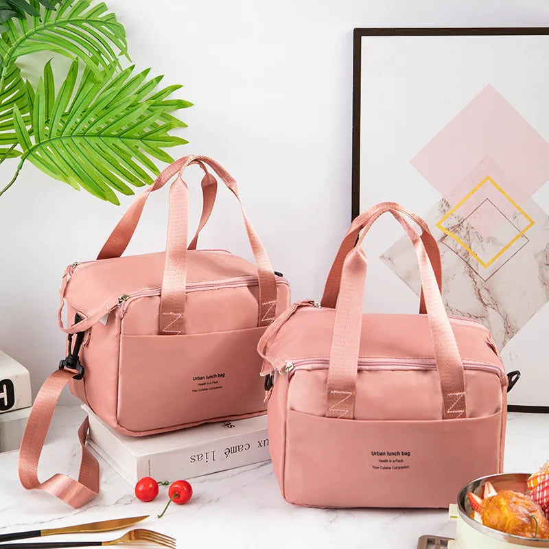 Insulated lunch box bag, student hand-held lunch box bag, high-value office lunch bag, aluminum foil waterproof lunch bag