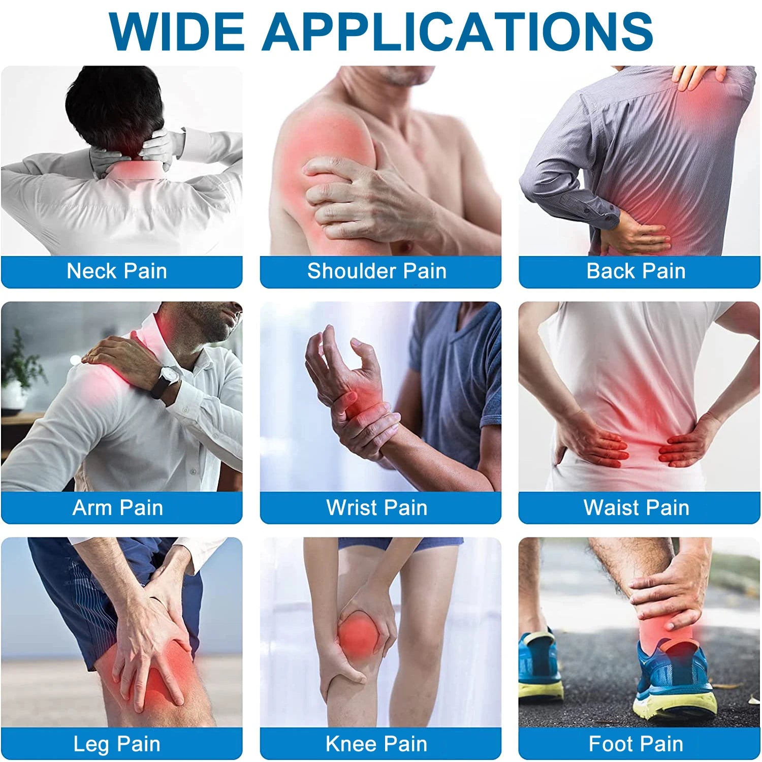 INSMART TENS 60 Modes Tens Muscle Stimulator Shoulder Neck Massage Relax Body Massager EMS Digital Therapy Slimming Machine