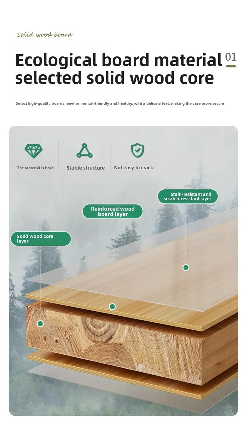 Solid Wood Computer Desk Household Desk Bookshelf Integrated Student Learning Desk Rental House Simple Office Table and Chair