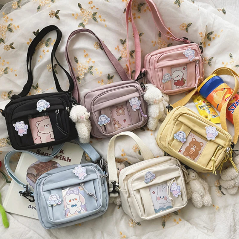 New Kawaii Bag Girls 2025 New JK Transparent Bag Small Crossbody Bag For Women Purses and Handbags Shoulder Bag Itabag Bolso