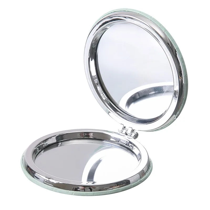 Circular Makeup Mirror Portable Portable Student Pocket Folding Mirror Beauty Makeup Makeup Princess Circular Mirror
