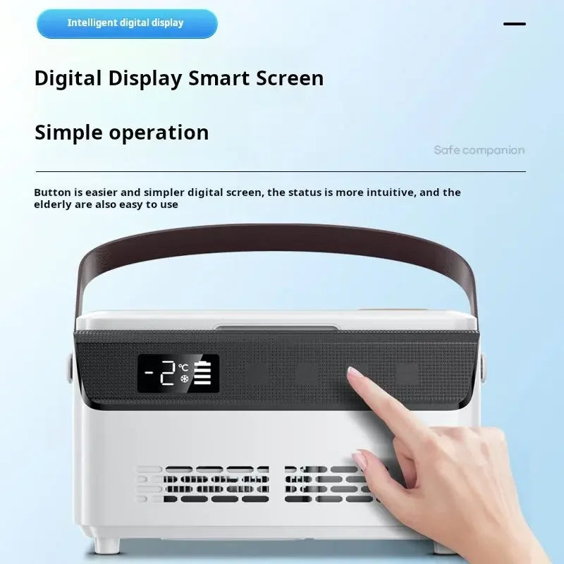 13600mAH*2 Insulin Cooler Mini Medicine Portable Refrigerator Smart Temperature Control LCD Display Medical Fridge for Travel