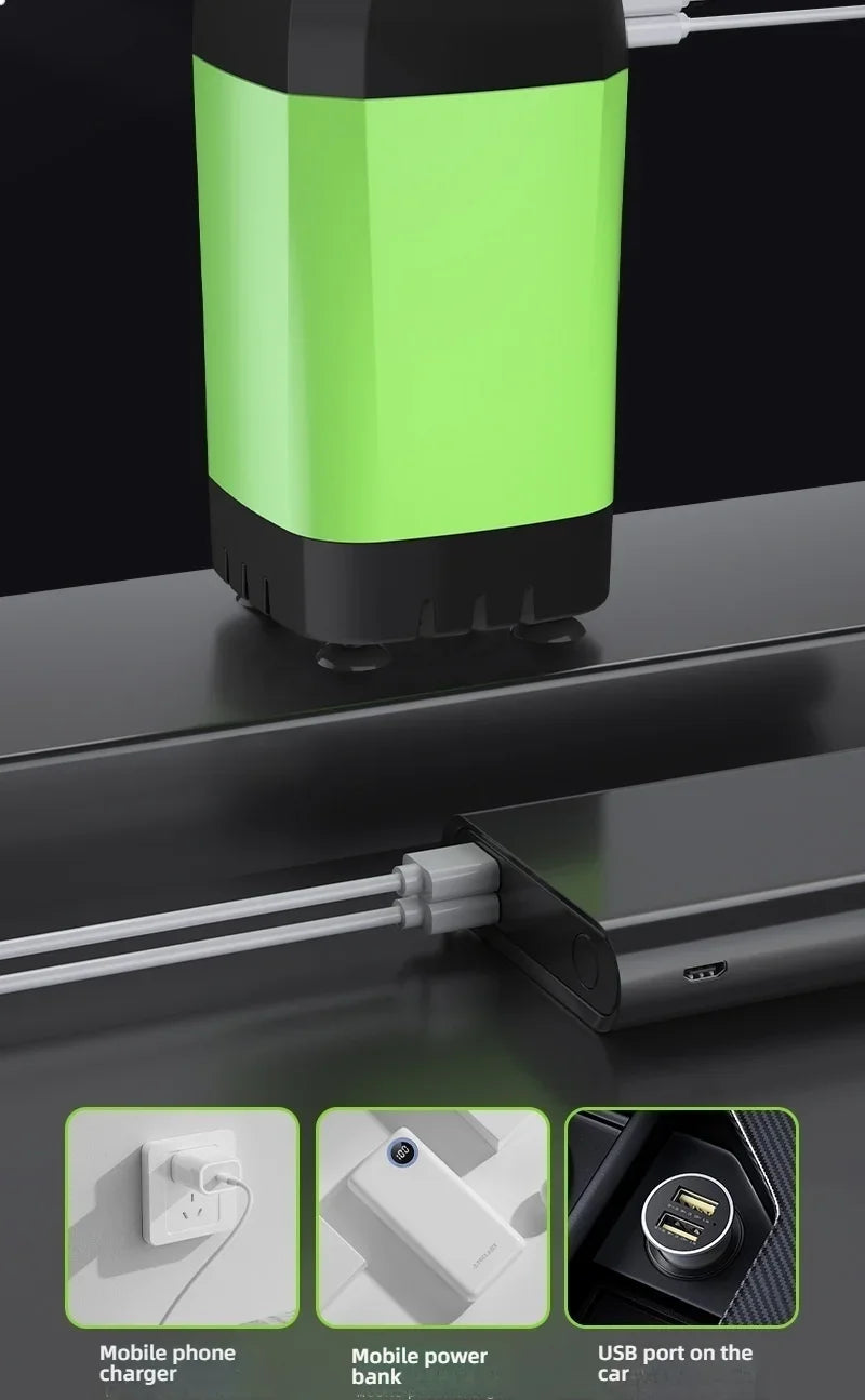 Portable Outdoor Camping Shower Set Waterproof with Digital Display Rechargeable Electric Shower Pump Hiking Travel Pet Watering