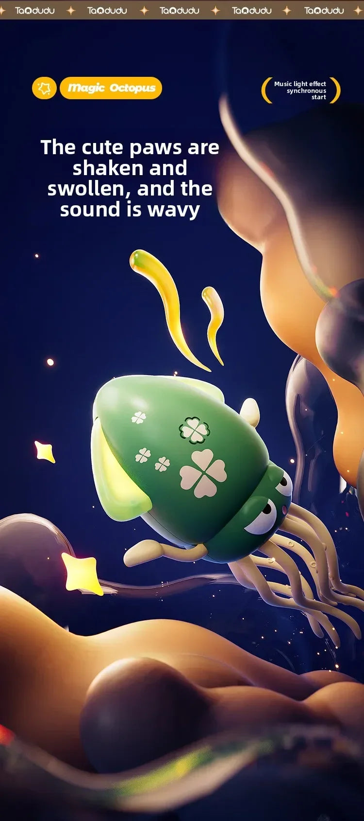 Dancing Octopus Electronic Pets Luminous Fidget Toys Interactive Antistress Stress Relief Toy for Toddler Baby Children Adult