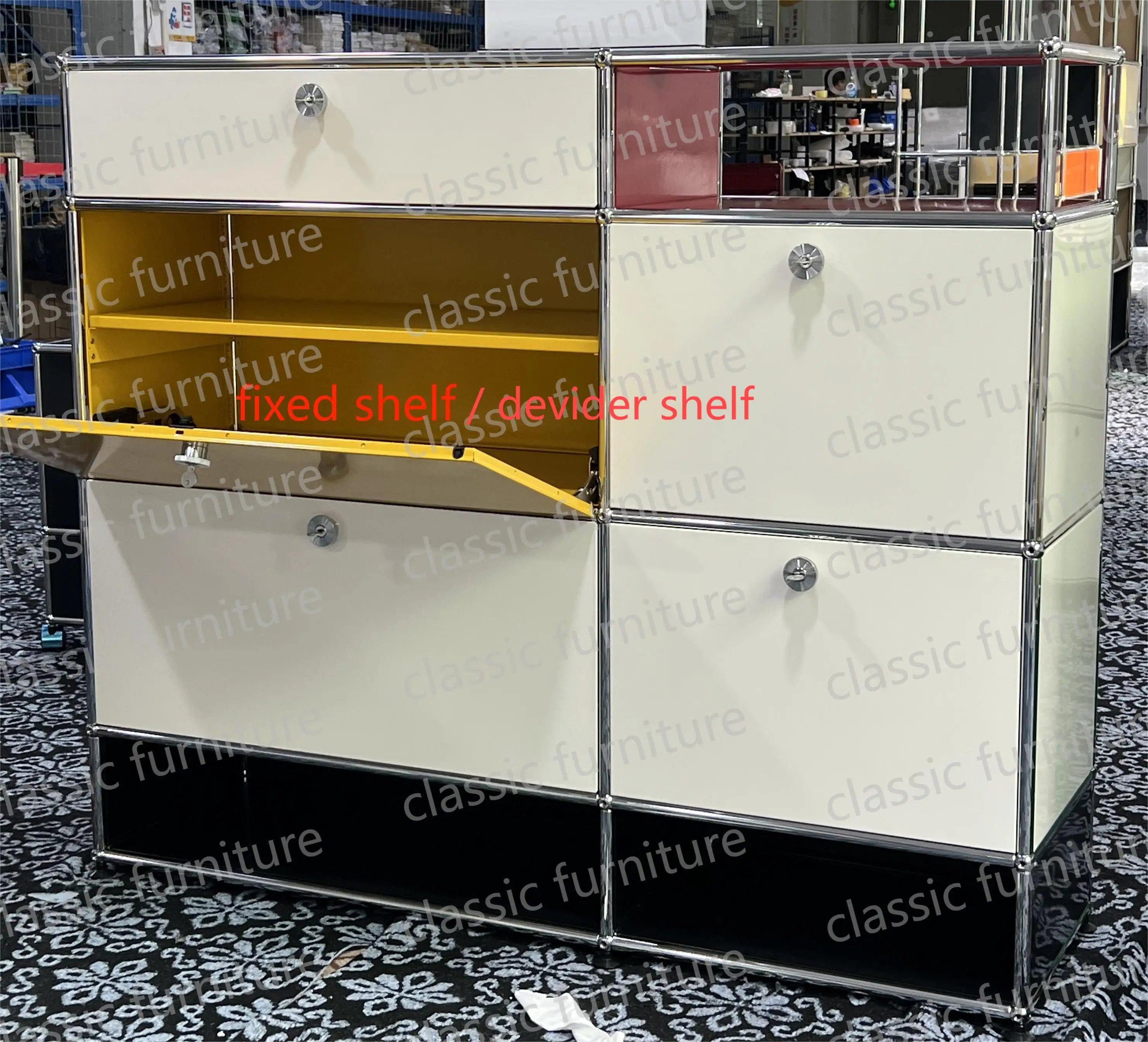 Modular Module Furniture Magazine CD Display Customized Metal Stainless Steel Cabinet  Storage  Sideboard Shelf DIY Living Room