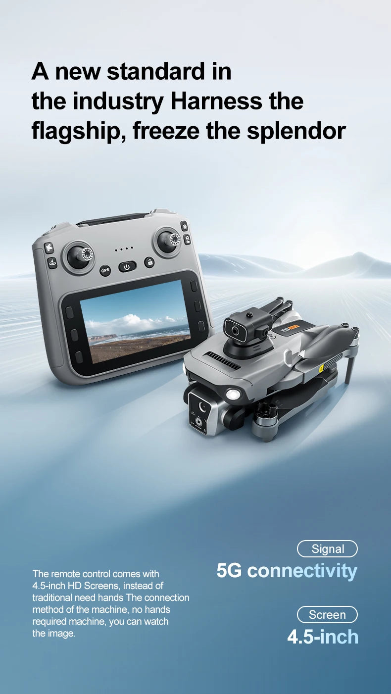 2025 K19Max GPS Return Drone 5G 8K HD Dual Camera Dron Remote With Screen Omnidirectional Obstacle Avoidance Drone RC Toy Gift