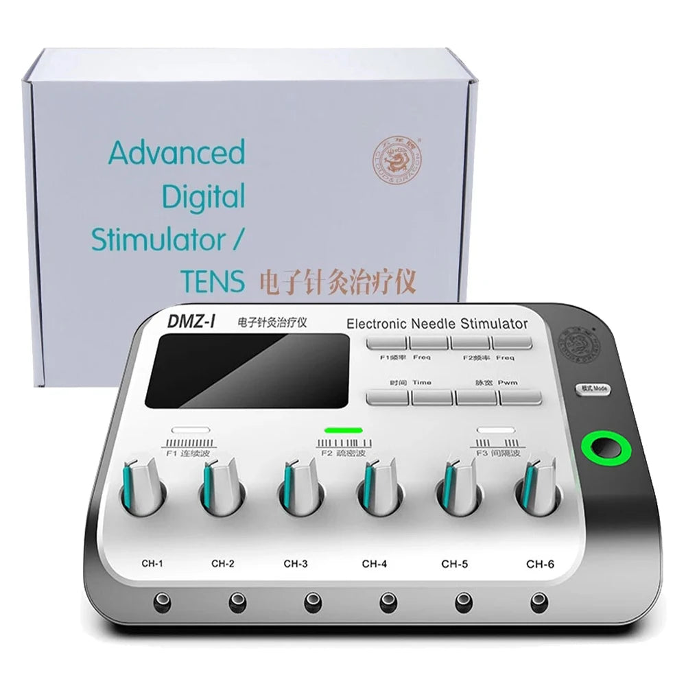 Electric Muscle Stimulator 6 Output Channel Electroacupuncture Acupuncture Needle Physiotherapy TENS Machine Relax Massager Pads