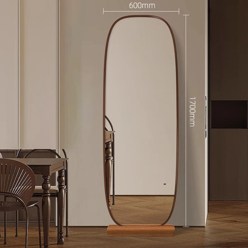Square Wooden Mirror Vintage Floor Big Nordic Luxury Mirror Modern Standing Full Body Aesthetic Espelhos Living Room Decorations