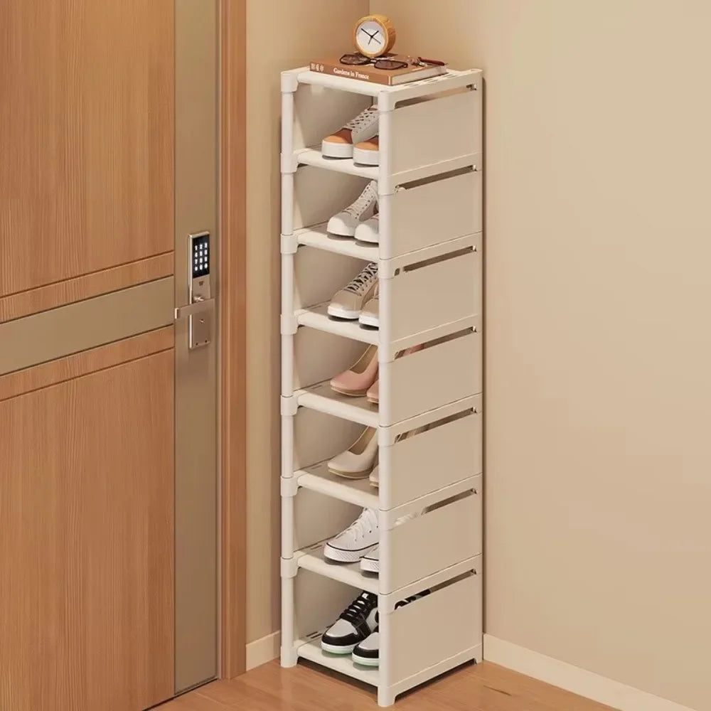 Multilayer Storage Cabinet for Doorway Shoe Shelf for Home Dustproof Shoe Organizer for Entryway Rental Apartment Easy Assembly