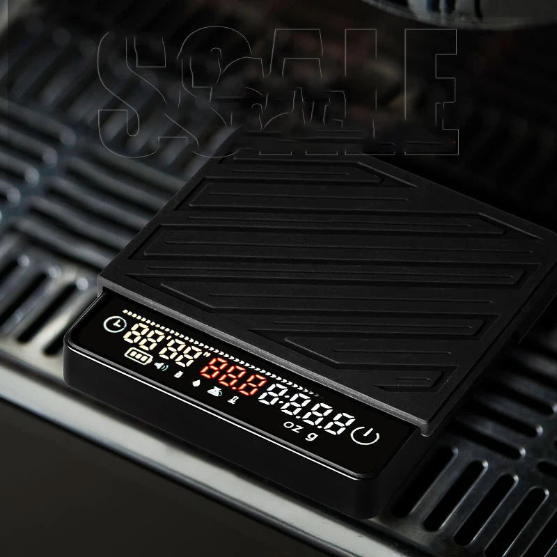 Rechargeable High Precision Coffee Scale Flow Rate Monitoring Mini Electronic Weighing Scale for Espresso Outdoor & Kitchen Use