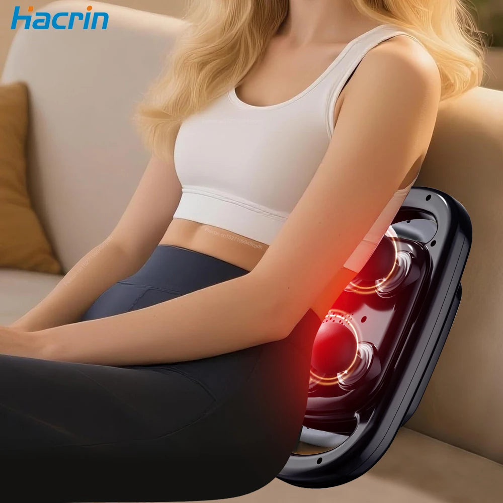 Fascia Gun High Frequency 6 Heads Muscle Massage Gun for Back Shoulder Legs Foot Body Muscle Pain Relief Fascia Massage Gun