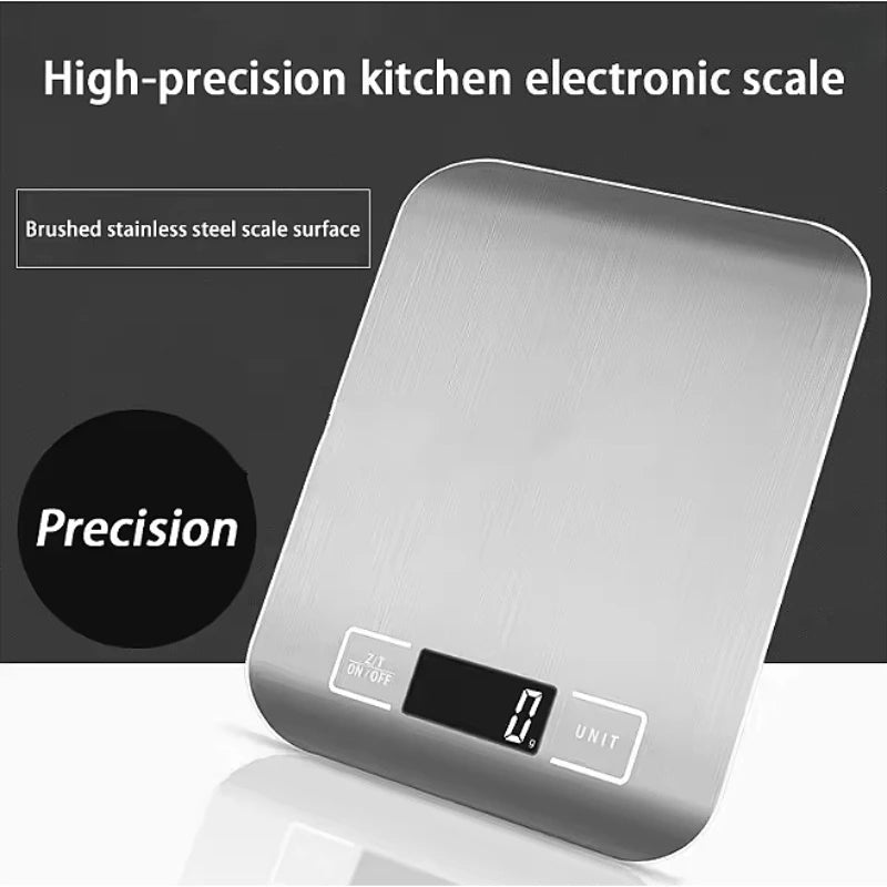 Digital Kitchen Scale Stainless Steel LED Display 5kg 1g Panel Electronic Scales Home Jewelry Food Snacks Weighing Baking Tools