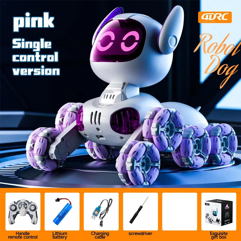 Y9 8WD RC Robot Dog Car Toy 2.4G Radio Remote Control Cars Touch-sense Music Stunt Drift Vehicle Electric Toy for Boys Kids Gift
