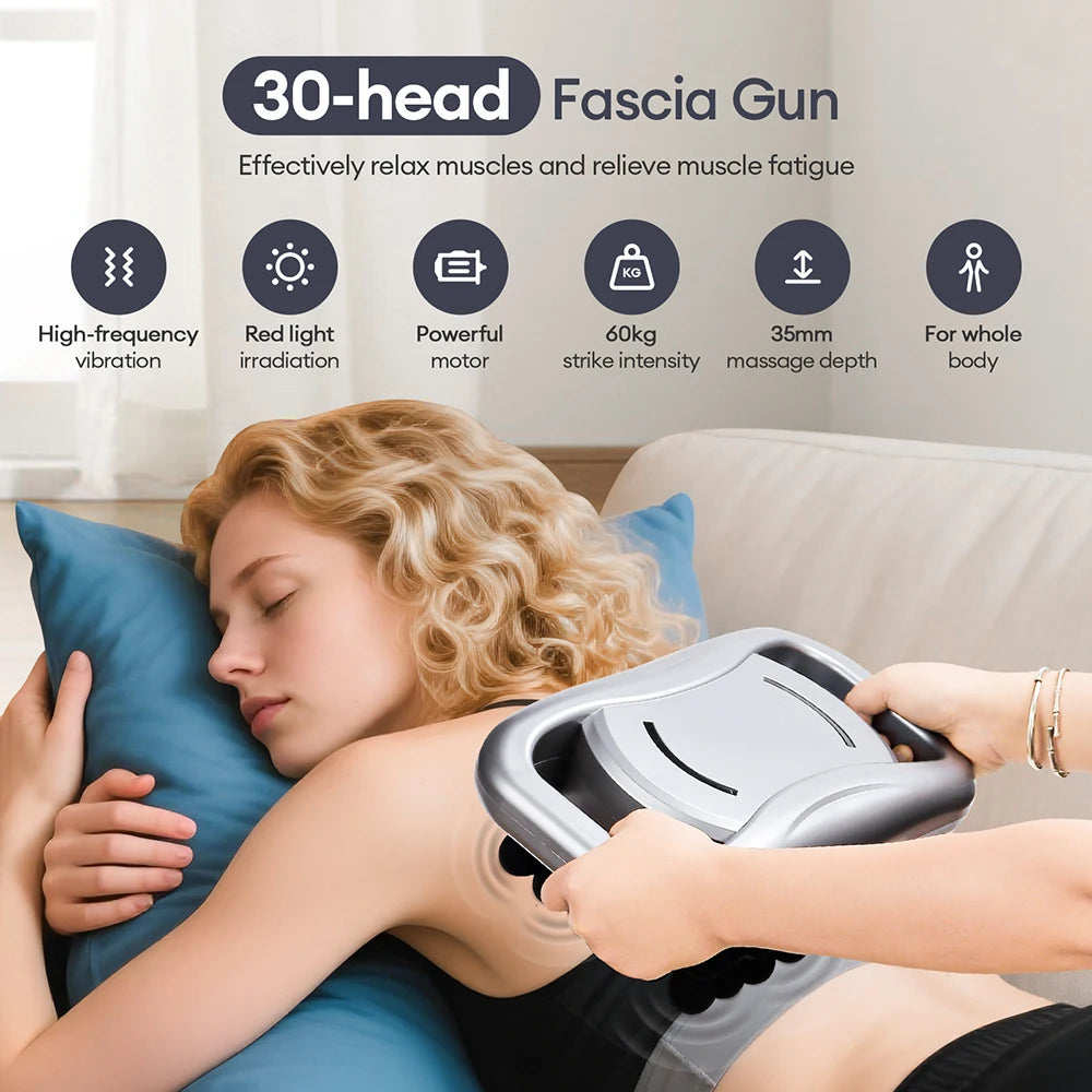 48-Heads Body Massage Gun High-Frequency Vibration Fascia Gun Back Waist Thigh Massager Neck Shoulder Massager Muscle masajeador