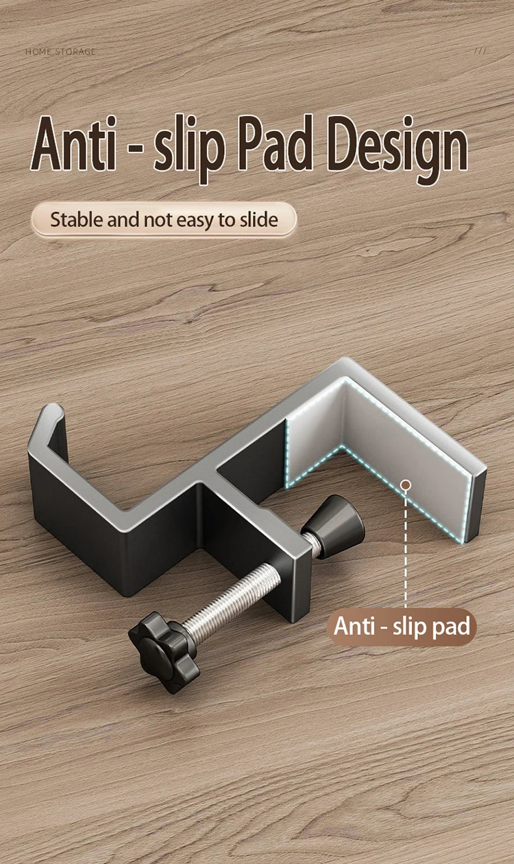 1pcs Punch-free Desk Hook Adjustable Desk Edge Hook Multi - Functional Gaming Headset Hanging Hook Home Office Organizer